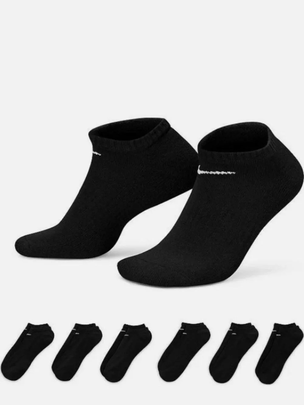 Men's Nike 6-Pack Everyday Cushioned No-Show Training 6 Pairs Socks Men 8 - 12